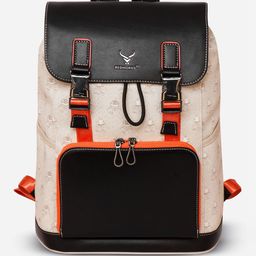 REDHORNS Unisex Colourblocked Contrast Detail Backpack with Anti-Theft-30