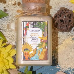 MYRA VEDA Pure & Natural Brazilian Yellow Clay Face Mask - 100 g-46
