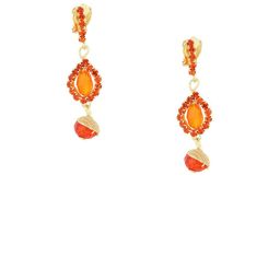 FirstBlush Gold-Plated Artificial Stones Studded Contemporary Non Pierced Earrings-8