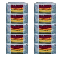 AMAK INC Blue Fabric Multi-Utility Wardrobe Organisers-picture-13