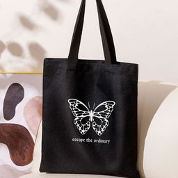 the sack co Black Cotton Tote Bag-image-76