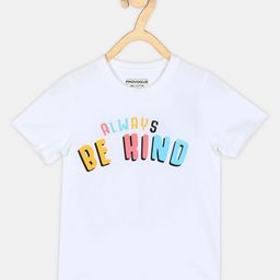 Provogue Girls Typography Printed Applique T-shirt-image-71