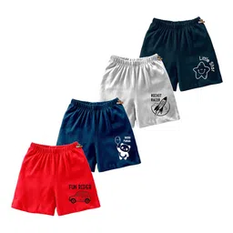 KidBee Kids Pack Of 4 Printed High-Rise Cotton Outdoor Shorts-picture-16
