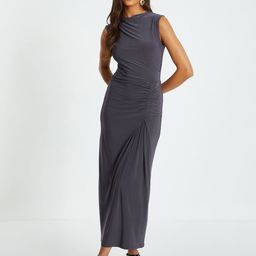 QUIZ Women Round Neck Sleeveless Sheath Maxi Dress-image-38