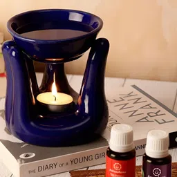 Asian Aura Ceramic Candle Diffuser With Aroma Oils-10ml-41