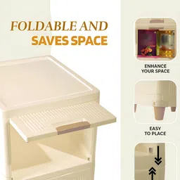 RUBOXA Cream-Coloured Set of 4 Regular Drawer Organiser Organisers image 2