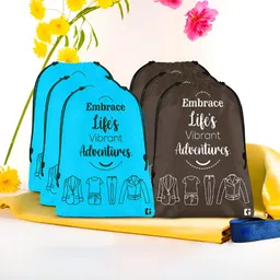 Aura Blue & Brown 6 Pieces Reusable Multi-Utility Organisers-15