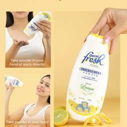 DERMIFRESH Set Of 3 Fresh Prickly Heat Powder For Long Lasting Cooling - Lemon -150 g Each image 5