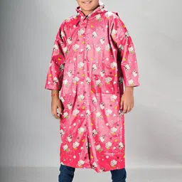 LUX VENUS Boys Printed Hooded Raincoat With School Bag Cover-picture-6