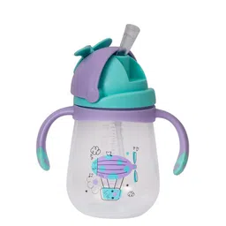 Adore Infant Floral Straw Sipper With Gravity Ball & Twin Handle 300 Ml-50