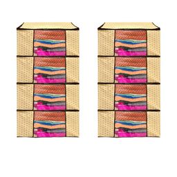 AMAK INC Multicoloured Fabric Multi-Utility Wardrobe Organisers-picture-4
