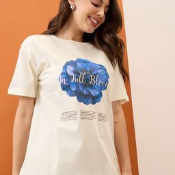Mast & Harbour Graphic Printed Round Neck Cotton Oversized T-shirt-image-98