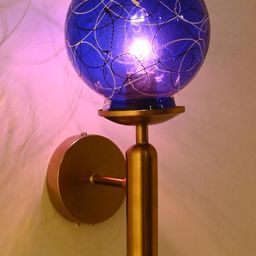 SOMIL Blue & White Printed Glass Cylinder Shaped Wall Lamp-image-54