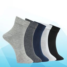MJE Pack Of 5 Comfortable Ankle-Length Socks-image-65