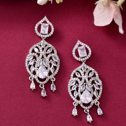 Silvermerc Designs Diamond Shaped Drop Earrings-image-68