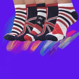 MJE Men Pack Of 5 PatternedAnkle Length Socks-picture-8