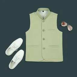 YK Boys Woven Nehru Jackets-28