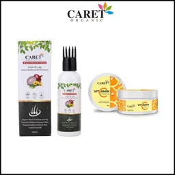 CARET ORGANIC Set Of 2 Vitamin C Nourishing Cream - 100 g With Hair Oil - 100 ml-24