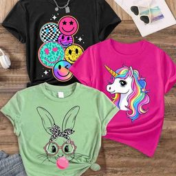 KEESOR Girls Pack Of 3 Cotton Tshirts-picture-36