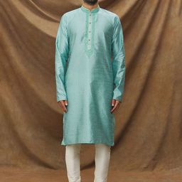 Samyukta Singhania Men Printed Regular Kurta with Churidar-picture-52