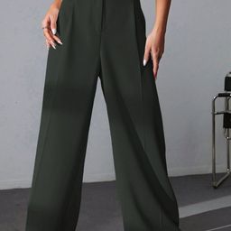 SZN Women Flared High-Rise Trousers-image-65