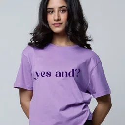 LoveDky Women Typography Printed Round Neck Cotton T-shirt-picture-16