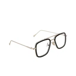 BAYBERRY Unisex Mirrored Lens & Black Square Sunglasses with-39