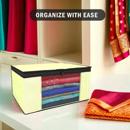 Kuber Industries Cream-Coloured Set of 6 Regular Drawer Organiser Organisers image 3
