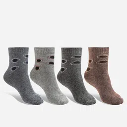Texlon Men Pack Of 4 Patterned Ankle-Length Socks-5