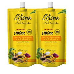 GLISNA Set Of 2 Ubtan Face Pack For De-tan, Tightening & Brightening - 40 g Each-38