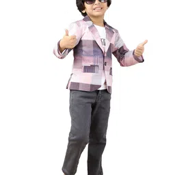 BAESD Boys Checked T-shirt with Trousers-image-6