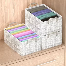 Kuber Industries Grey 3 Pieces Foldable Drawer Organisers-27