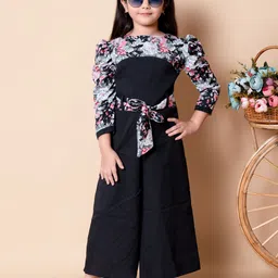 SPAMitude Girls Printed Cotton Basic Jumpsuit-image-25