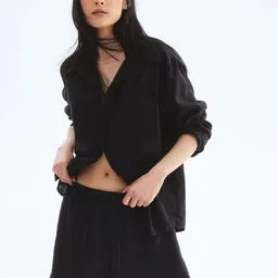 H&M Linen Drawstring Shorts-picture-12