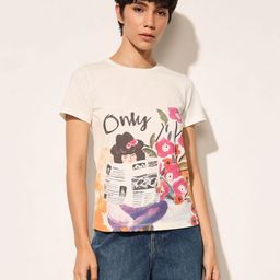 ONLY Women Floral Printed Pure Cotton T-shirt-picture-6