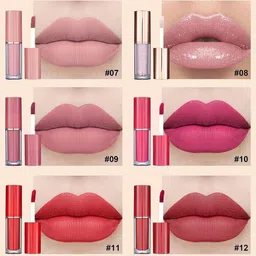 CIVAKI Set Of 12 Ultra Smooth Liquid Matte Lipstick- 3 ml Each- Shade- #01- #02-#03-#04 image 5