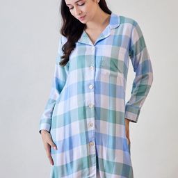 The Kaftan Company Checked Nightdress-image-53
