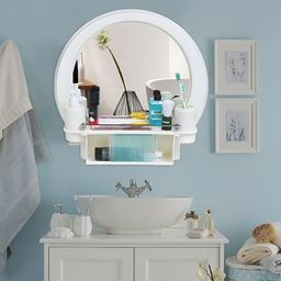 Parasnath White Round Glass Wall Mirror-image-81