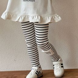 LULU & SKY Girls Striped Ankle-Length Leggings-image-75