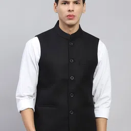 Monte Carlo Men Mandarin Collar Solid Wool Casual Tailored Jacket-picture-34