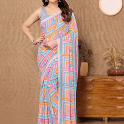 KALINI Pure Georgette Printed Ready to Wear Saree-image-88
