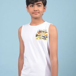 Crimsoune Club Boys Graphic Printed Round Neck Slim Fit Cotton T-shirt-image-18
