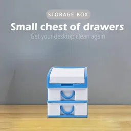 Kuber Industries Blue & White Reusable 3-Layer Drawer Organiser image 4