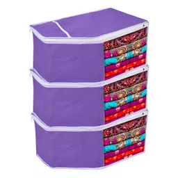 Aura Purple Set of 3 Regular Multi-Utility Organisers-picture-0