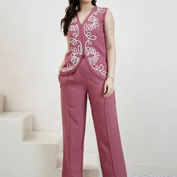 Boho by Athena Embroidered Linen Top With Trousers Co-Ords-image-87