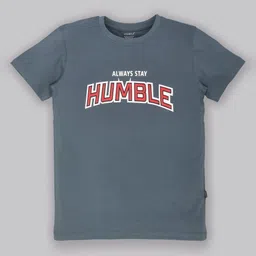 YOUMAA Boys Bio Finish Typography Printed Round Neck Pure Cotton T-shirt-image-12