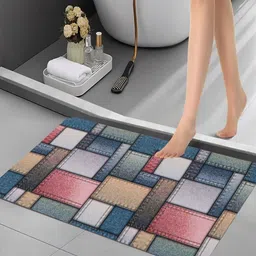 Aura Blue & Pink Printed Anti Skid Doormats-image-95