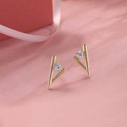 Mia by Tanishq Women 14KT Gold Natural Diamond Earrings 1.315 gm-image-45