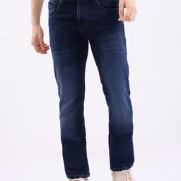 SPYKAR Men Blue Cotton Regular Fit Mid-Rise Jeans-picture-8