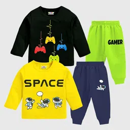 KUCHIPOO Boys Printed T-shirt with Pyjamas-32
